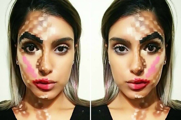 IN BEELD. Hippe vogels dragen gepixelde make-up