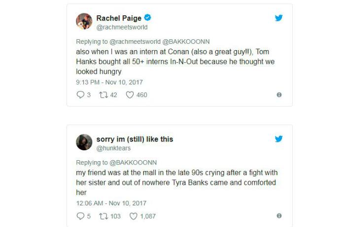 Mensen delen goede ervaringen met celebs