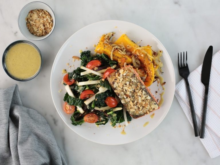 Zalm met amandelkorstje