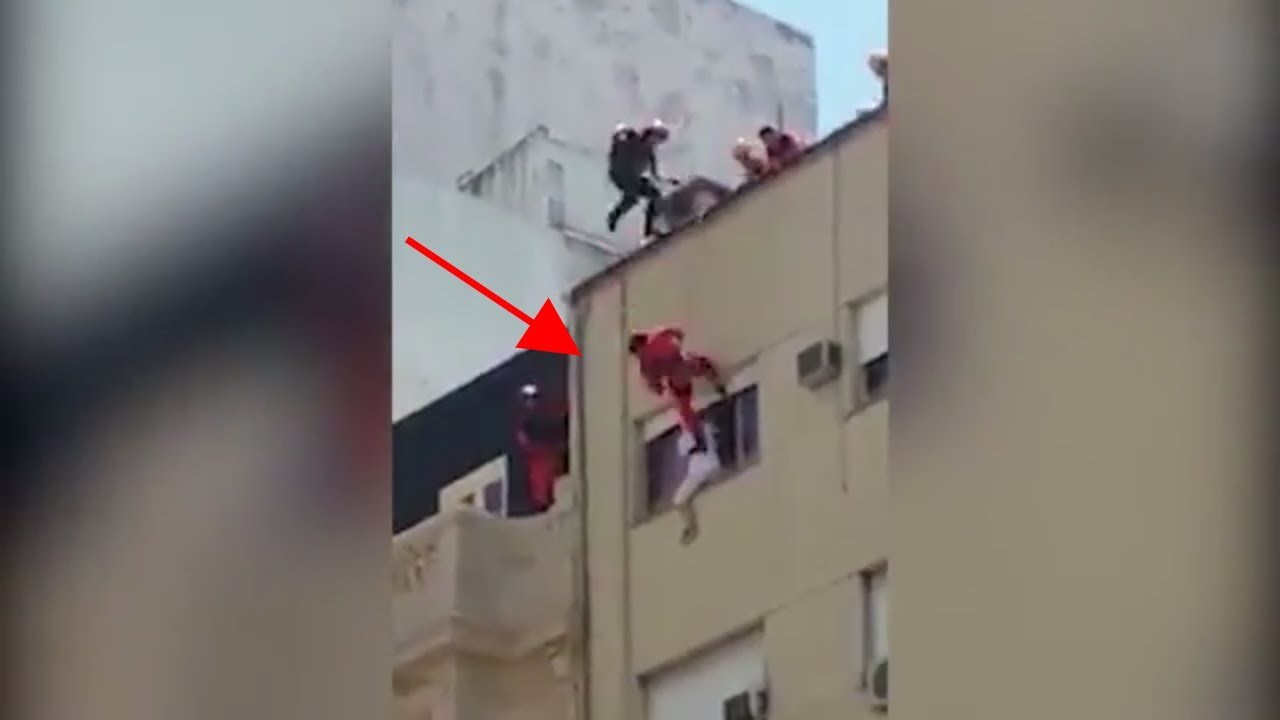 VIDEO. Argentijnse brandweer voorkomt wanhoopspoging