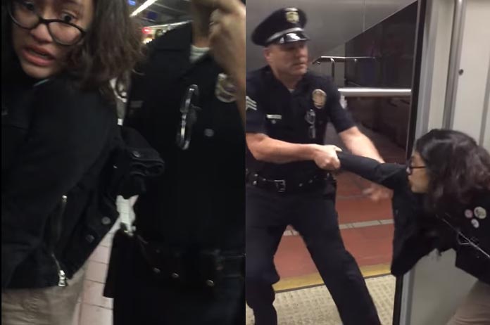 Agent sleurt dame (18) hardhandig uit metro. De reden? Te belachelijk voor woorden! (video)