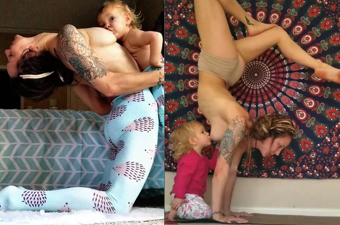 Lenige mama toont hoe yoga en borstvoeding perfect te combineren zijn (foto/video’s)
