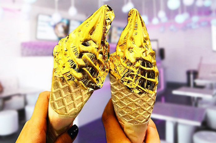 Gouden ijsjes een grote hit op sociale media