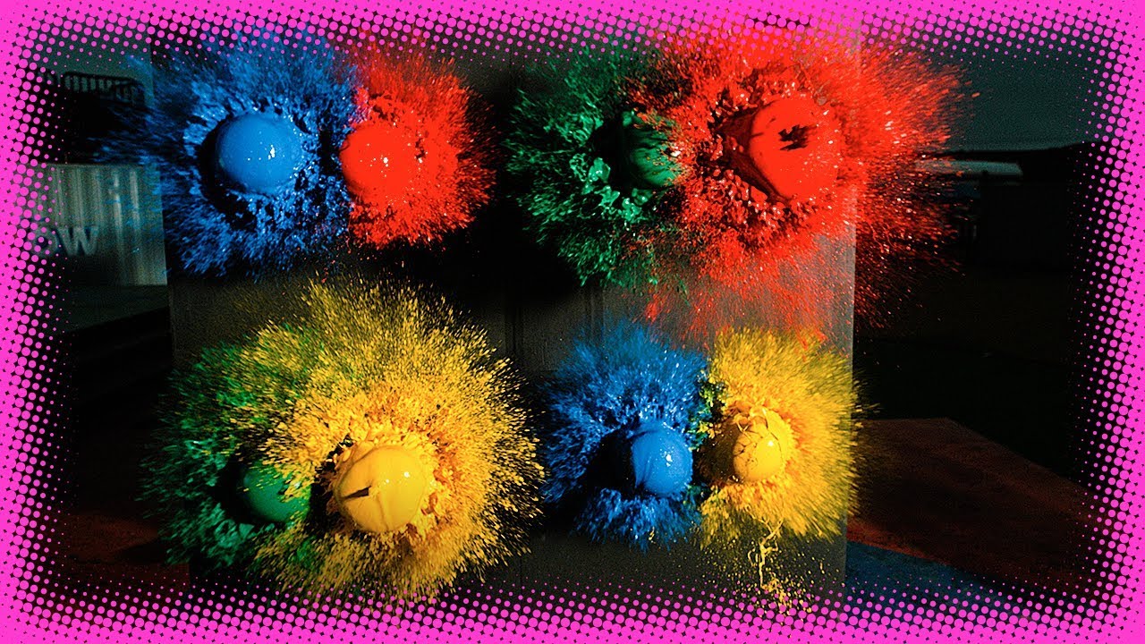 VIDEO. Het prachtige moment waarop liters verf uiteenspatten in slow motion