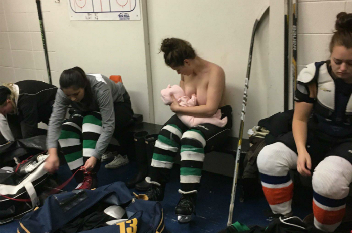 Hockeyspeelster geeft borstvoeding en gaat viraal