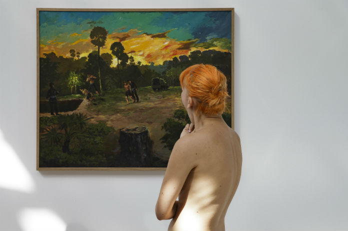 Nudisten veroveren voor het eerst Parijs museum