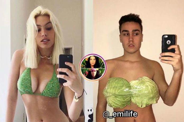 Man recreëert Instagram-foto’s van celebrity’s op hilarische wijze