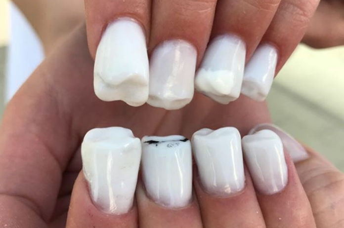 VIDEO. Manicure tovert nagels om tot tanden