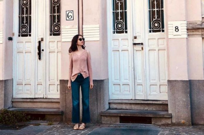 Britse actrice Lily Collins op citytrip in België