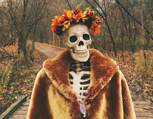 IN BEELD. Dit skelet is een typische Instagram-influencer