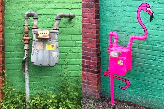 IN BEELD. Kunstenaar fleurt straat op