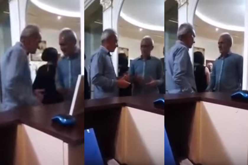 Dronken man krijgt het aan de stok met… zijn spiegelbeeld (video)