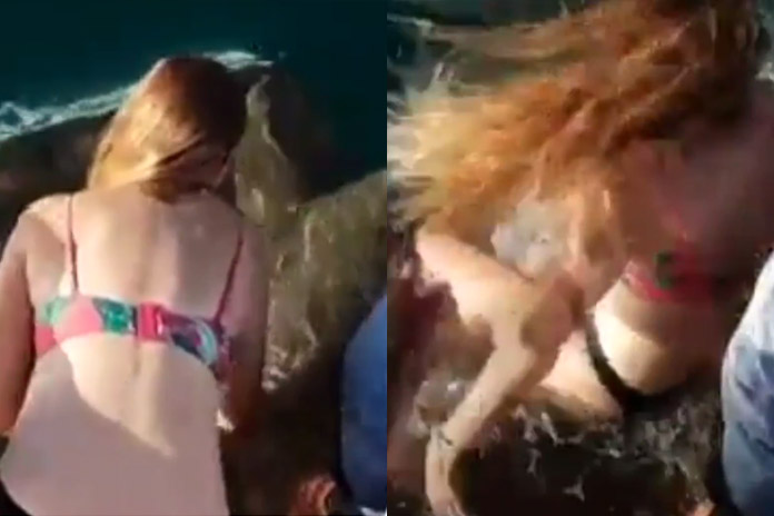 WTF: Haai sleurt vrouw het water in. Nu heeft ze deze tip voor ons! (video)