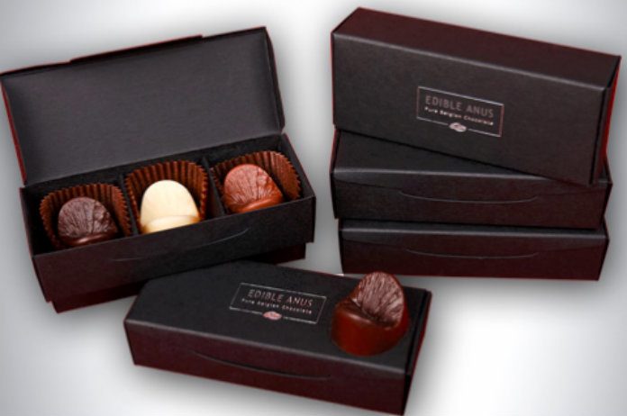 Ideaal kerstcadeautje! Een chocoladeversie van je anus