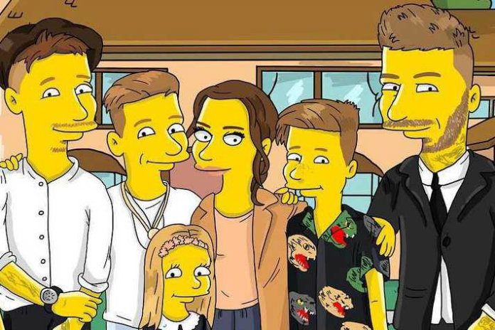 Familie Beckham wil dolgraag in ‘The Simpsons’