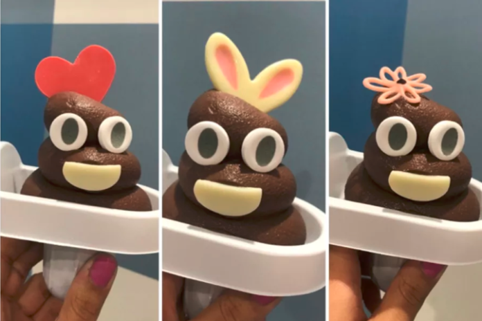 Bizar. In Tokio kan je genieten van een kaka-ijsje