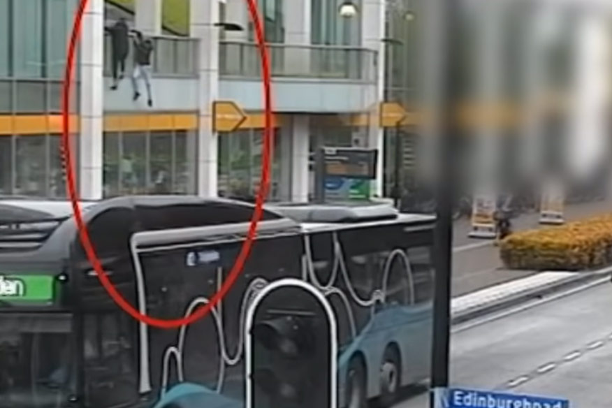 Karma: Wanhopige inbreker houdt open beenbreuk over aan ontsnappingspoging (video)