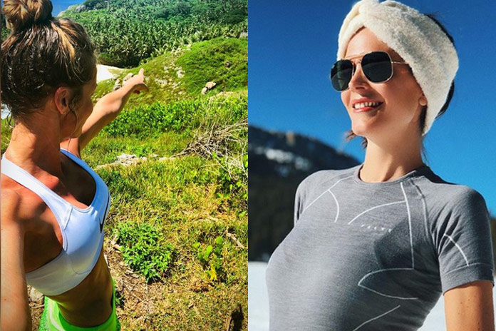 Astrid toont trots haar bol buikje, Lesley-Ann zit schaarsgekleed aan het raam en Joke straalt in bikini (foto’s)