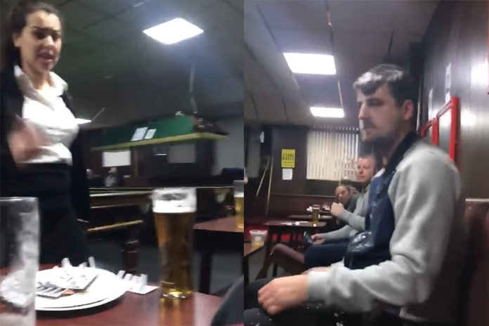 Boze vriendin wil dat haar vent meteen het café verlaat. Dus doet ze DIT! (video)