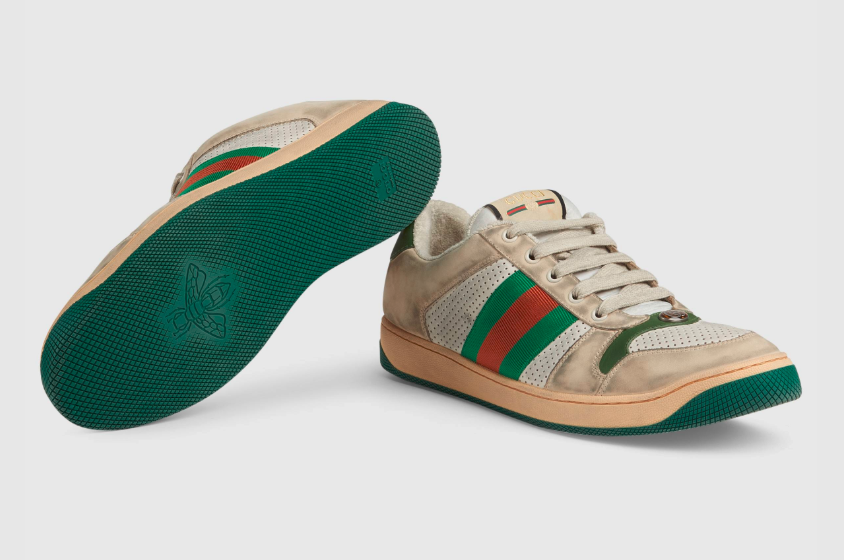 Gucci ligt onder vuur voor aftandse sneakers