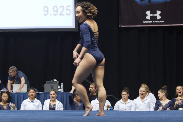 Gymnaste die viraal ging weet jury wéér te betoveren (video)
