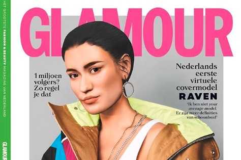 Nederlands tijdschrift Glamour zet eerste virtueel model op de cover