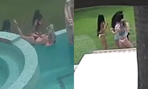 PANIEK: Bikinimodellen slaan op de vlucht tijdens fotoshoot. De reden? Deze indringer! (video)