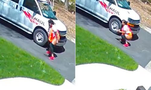 Pakjesbezorgster laat na levering ook nog ‘kleine boodschap’ achter op oprit (video)