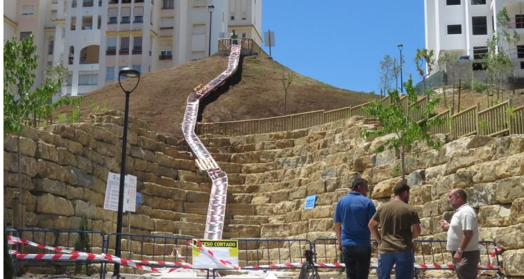 Langste glijbaan van Spanje al na één dag gesloten