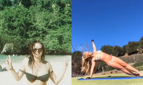 ‘Thuis’-actrice geniet in bikini, Olga Leyers maakt lelijke val en Britney toont hoe lenig ze is (foto’s/video’s)