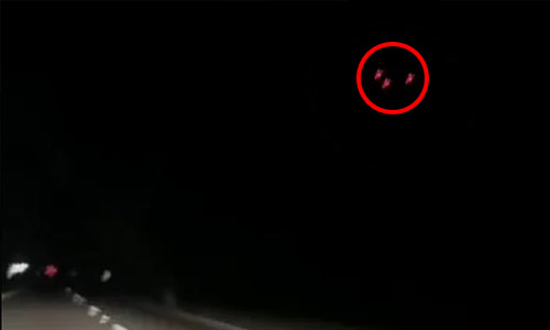 Dame krijgt ware paniekaanval wanneer ‘ufo’ plots over haar wagen vliegt (video)