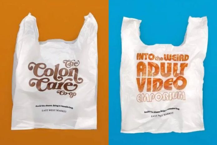 Gênante opschriften op plastic zakjes moeten afval tegengaan