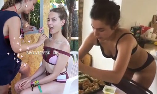 Olga Leyers kookt in bikini, Halle Berry geniet in het zwembad en Famke Louise groet Ibiza (foto’s/video)