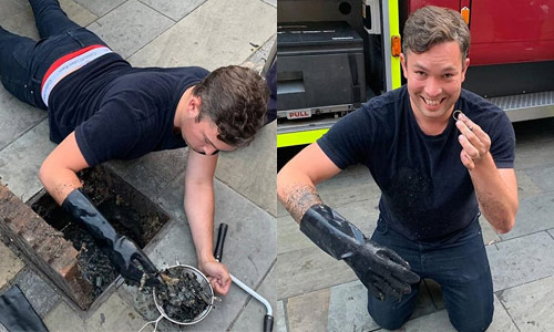 Zijn trouwring valt in een rioolputje… Maar dan gaat hij tot het uiterste! (foto’s)
