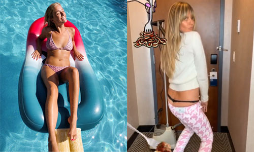 Julie Vermeire en Ann Van Elsen genieten in bikini, Heidi Klum toont haar string (foto’s)
