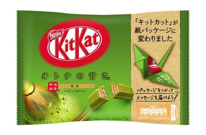 Japanse Kitkat wordt voortaan verpakt in recycleerbaar origamipapier