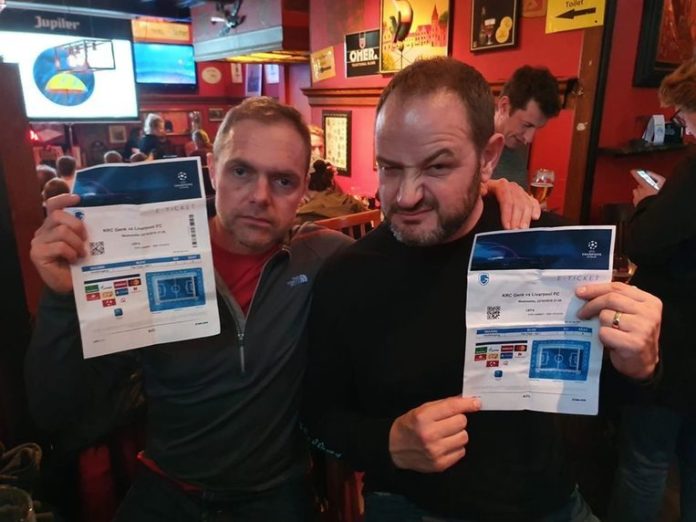 Liverpool-fans duiken op in Gent in plaats van Genk