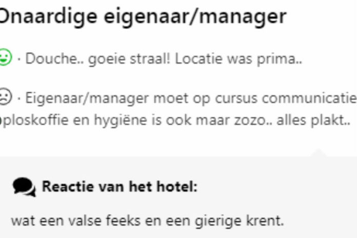 Nederlandse hoteluitbater dient slechte recensenten van antwoord: “Valse feeks”