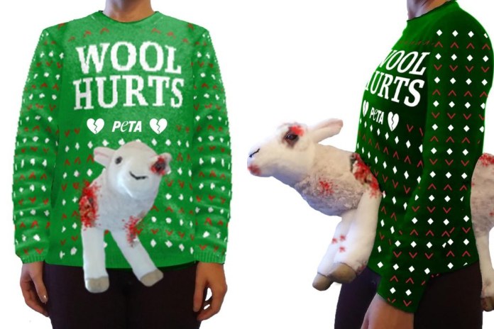 PETA verkoopt een wel erg originele kersttrui