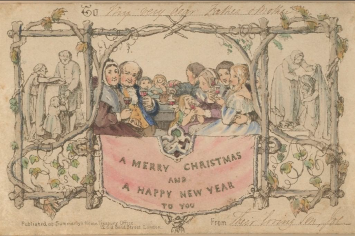 Dit was het eerste kerstkaartje ooit