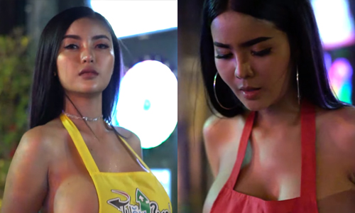 Rondborstige serveersters beboet wegens té pikante werkkledij (video)