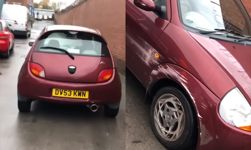 WOOPS: Hij heeft nét zijn rijbewijs en wil meteen uitpakken met nieuwe uitlaat van wagen. Helaas! (video)