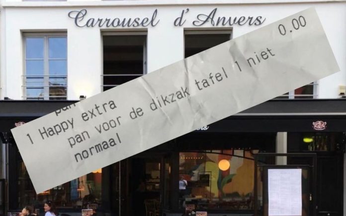 Antwerpse ober beledigt klant: “Extra pannenkoek voor dikzak aan tafel 1”