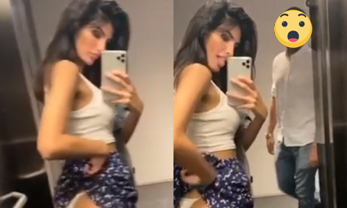 Dame wil pikante selfie maken in de lift. Maar dan? WOOPS! (video)