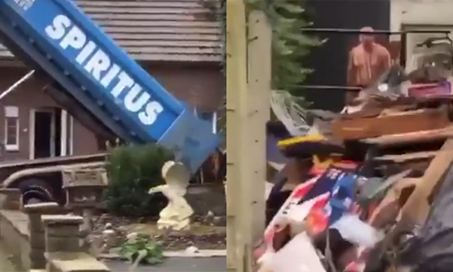 WRAAK: Vlaams containerbedrijf dumpt afval in voortuin van ‘wanbetaler’ (video)