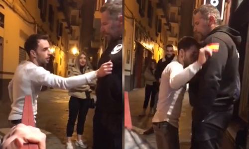 Dronkaard ontdekt dat deze STEVIGE buitenwipper óók nood heeft aan ‘personal space’ (video)