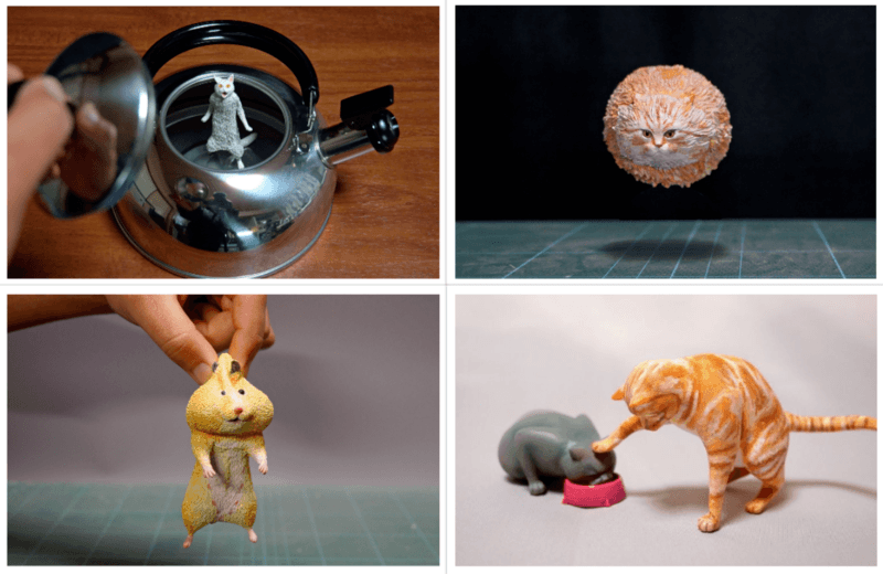 IN BEELD. Japanner verbeeldt hilarische dierenmemes in minifiguurtjes