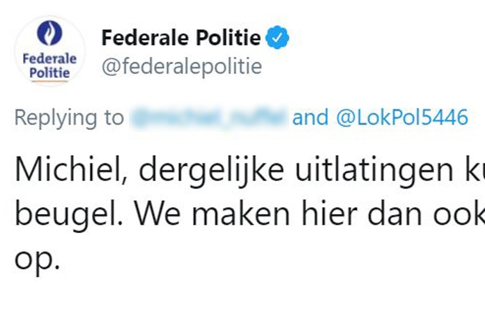 Vlaming krijgt boete omdat hij walgelijke tweet verstuurt over gewonde agenten