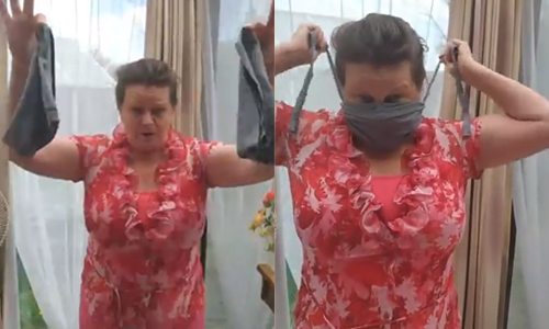 VIRAAL: Vlaamse dame toont hoe je zélf een mondmasker maakt ZONDER te naaien (video)