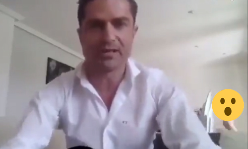 Halfnaakte dame op achtergrond tijdens live-uitzending zorgt voor ophef (video)